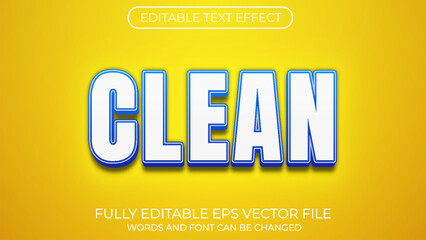 Clean editable text effect. Editable text style effect