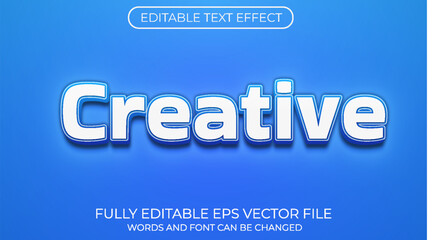 Creative editable text effect. Editable text style effect