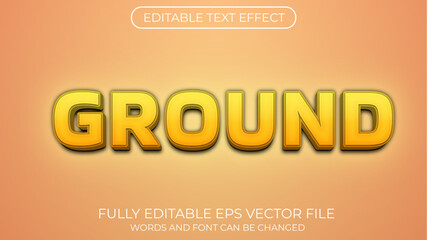 Ground editable text effect. Editable text style effect
