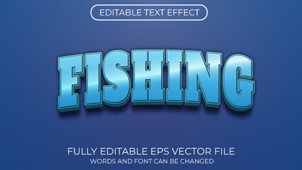 Fishing editable text effect. Editable text style effect
