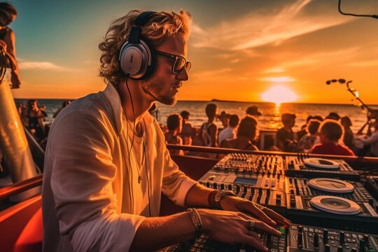Ibiza Party. Generative AI