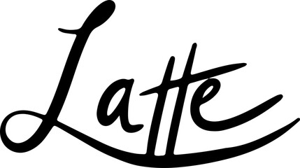 Hand Drawn Latte Lettering