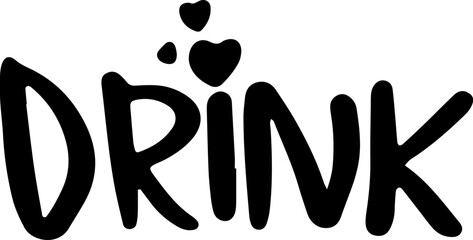 Hand Drawn Drink Lettering