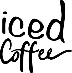 Hand Drawn Iced Coffee Lettering