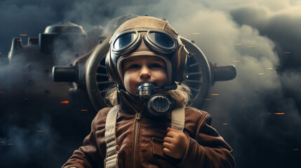 Childhood Dreams Take Flight: Kids as Early Aviation Pioneers, generative ai