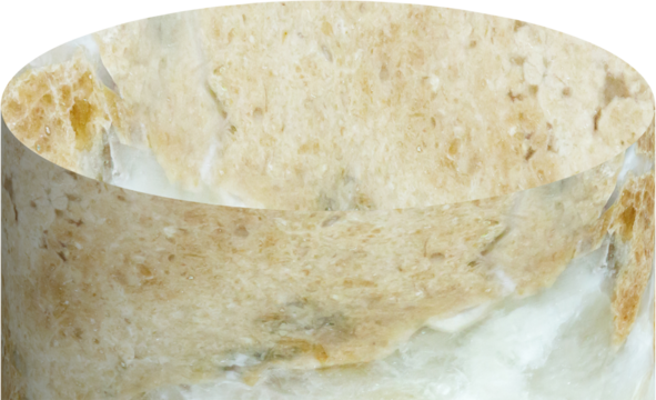 Brown marble podium mockup cylinder shape isolated on white background for product presentation