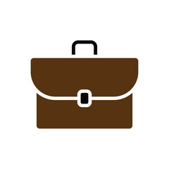briefcase sign symbol vector glyph color icon
