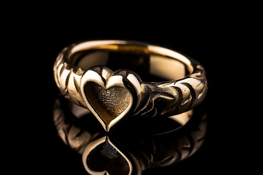 Eleganter Goldring mit Herz-Motiv: Ein funkelnder Liebesbeweis für den Finger