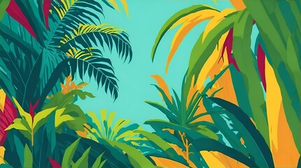 "Tropical Paradise" gradient wallpaper with a mix of tropical colors like turquoise, emerald green, and sunny yellows, transporting viewers to an exotic destination.