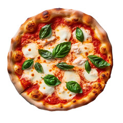 Margherita pizza isolated on white