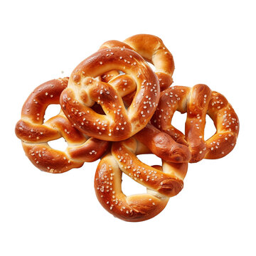 pretzels isolated on white background