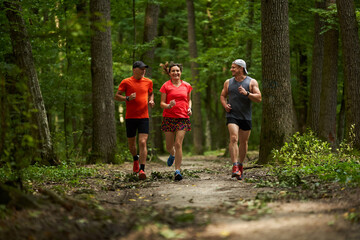 Group of people running
