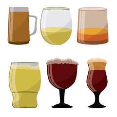 Vector illustration of drink and bar symbol. Collection of drink and party stock symbol for web.
