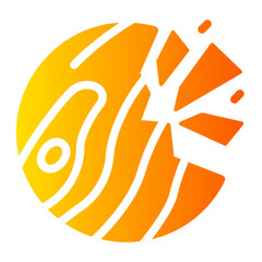 destroyed planet Gradient icon