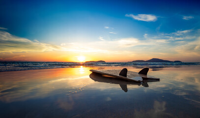 Surfboard on the beach