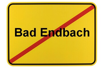 Illustration eines Ortsschildes der Gemeinde Bad Endbach in Hessen