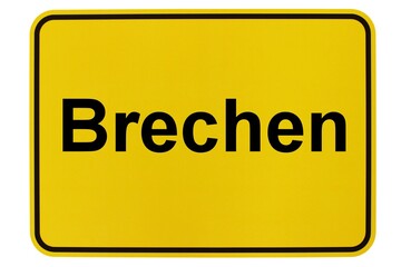 Illustration eines Ortsschildes der Gemeinde Brechen in Hessen