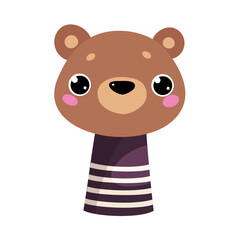 Bear Finger Toy and Puppet for Entertainment Play Vector Illustration