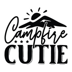 Campfire Cutie , Camping SVG T shirt Design Vector file