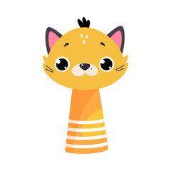 Cat Finger Toy and Puppet for Entertainment Play Vector Illustration