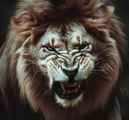 Fototapeta premium lion head portrait