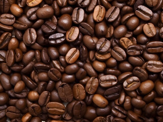 Fototapeta premium Coffee beans, coffee seeds textured background.
