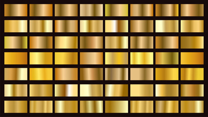 gold color metal palette swatches palette set design