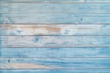 Pastel blue wooden background with horizontal planks.