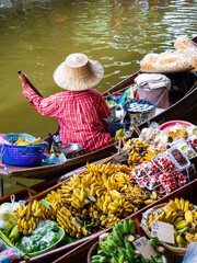 Floating market of Bangkok T