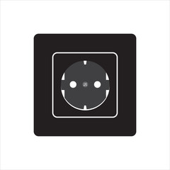 power outlet icon, vector, illustration, symbol