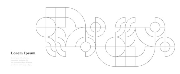 幾何学 抽象 レトロ バウハウス 背景 透過
