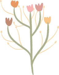 Hand drawn Abstract Flower Illustration