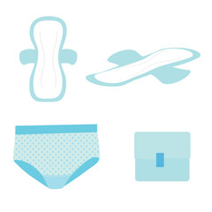 生理用品のイラストセット