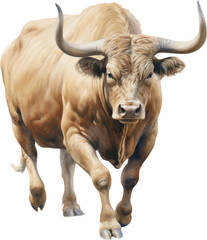 Naklejka premium bull on a white background