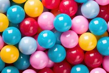 Fototapeta na wymiar Colorful plastic balls pool. Generate Ai