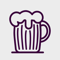 Brewing icon from activity and hobbies collection. Thin linear brewing, drink, mug outline icon isolated on white background. Line vector brewing sign, symbol for web and mobile.Beer day