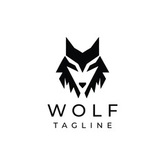 Obraz premium Abstract wolf head logo design vector illustration
