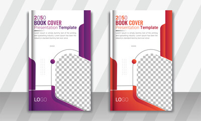 Vector Book cover Layout blank white vertical design template white background, report cover, brochure design