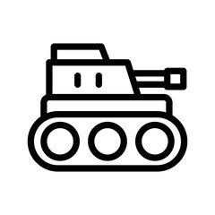 Obraz premium tank line icon illustration vector graphic. Simple element illustration vector graphic, suitable for app, websites, and presentations isolated on white background