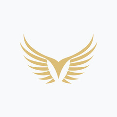 Wings logo design vector illustration