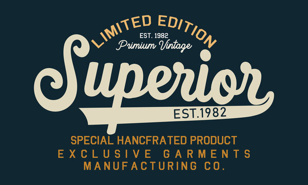 Limited Edition superior denim typography, t-shirt graphics, vectors