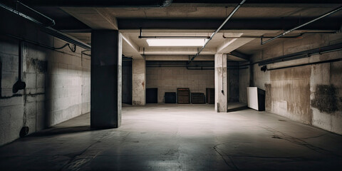 An empty basement - Generative AI - 627988954