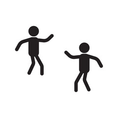 dancing people icon vector