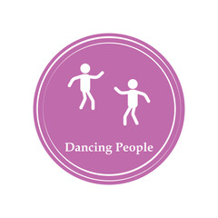 dancing people icon vector