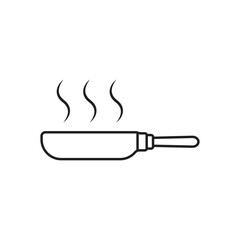 frying pan icon vector