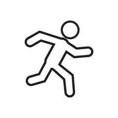 running man icon vector