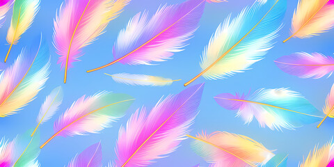 Obraz premium Colorful feather patterns can be used as decoration
