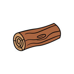 Wooden log icon vector. Wood illustration sign. Tree symbol or logo.