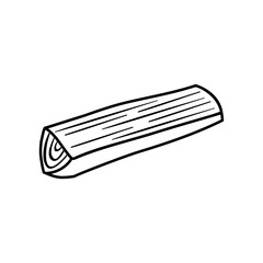 Wooden log icon vector. Wood illustration sign. Tree symbol or logo.