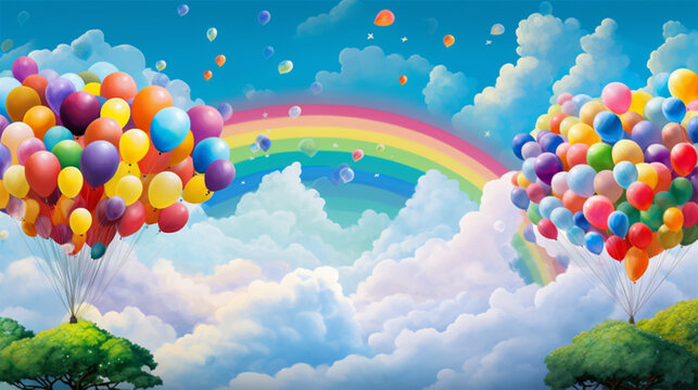 useai_colorful_skies_with_rainbow_clouds_crashing_over_trees_wi_ac4a1d38-fe5c-4d81-a696-5362fd802443